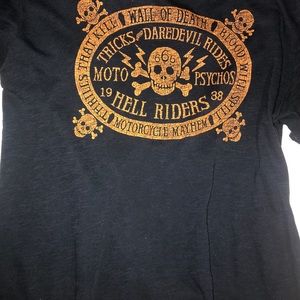 VTG Johnson Motors Daredevil Riders Skull T shirt